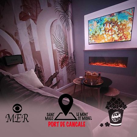 La Merveille By Mrodbnb - Appart Neuf - Vue Mer - 25M Plage & Resto - Cine - Cheminee - Popcorn Cancale Exterior photo